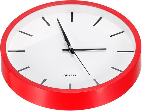 PATIKIL 10 Inch Wall Clock, Quartz Battery Operated Silent Non-Ticking Round Wall Clocks for Office Bedroom Decorative, Yellow in Saudi Arabia