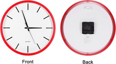 PATIKIL 10 Inch Wall Clock, Quartz Battery Operated Silent Non-Ticking Round Wall Clocks for Office Bedroom Decorative, Yellow in Saudi Arabia