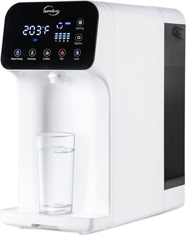 نظام التناضح العكسي iSpring RCC7P 75 GPD مع مضخة، أداء معزز على 5 مراحل، طعم رائع تحت الحوض، نظام تنقية مياه الشرب بالتناضح العكسي مع صنبور من النيكل المصقول in Saudi Arabia