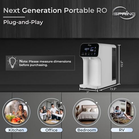 نظام التناضح العكسي iSpring RCC7P 75 GPD مع مضخة، أداء معزز على 5 مراحل، طعم رائع تحت الحوض، نظام تنقية مياه الشرب بالتناضح العكسي مع صنبور من النيكل المصقول in Saudi Arabia