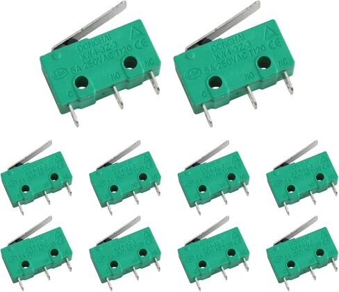 مفتاح حد صغير KW4-3Z-3 مفتاح حد صغير 5A 250 فولت KW4 لأدوات ماكينة CNC (أخضر)-10 قطعة in Kuwait