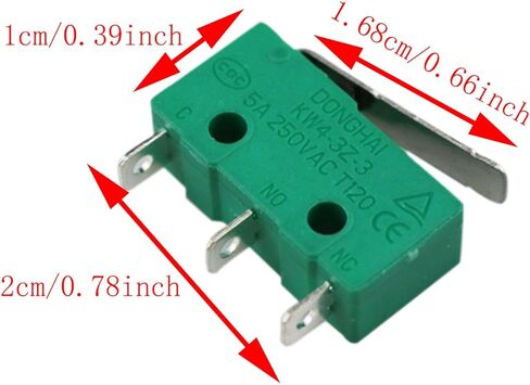 مفتاح حد صغير KW4-3Z-3 مفتاح حد صغير 5A 250 فولت KW4 لأدوات ماكينة CNC (أخضر)-10 قطعة in Kuwait
