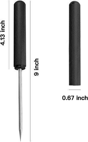 9" Ice Picks Aluminum Alloy Handle Ice Tool With Safety Cover for Kitchen, Bars, Bartender,Picnics, Camping, And Restaurant (Black) in Saudi Arabia