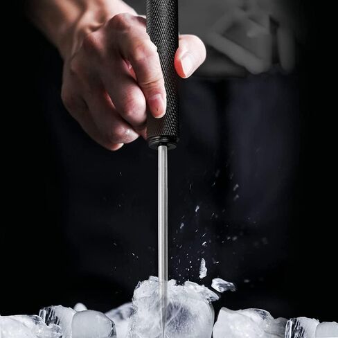 9" Ice Picks Aluminum Alloy Handle Ice Tool With Safety Cover for Kitchen, Bars, Bartender,Picnics, Camping, And Restaurant (Black) in Saudi Arabia