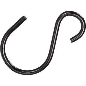 MECCANIXITY S Hanging Hooks Hanger 1.5 x 0.9 Inch Indoor Outdoor Use for Hanging Plants Lights and Lanterns (Black, Pack of 30)