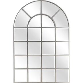 Empire Art Direct Wall, Arch Window Panel, 0.25"-Beveled Modern Mirror for Bathroom,Vanity,Bedroom,Ready to Hang, 30" x 44", Clear