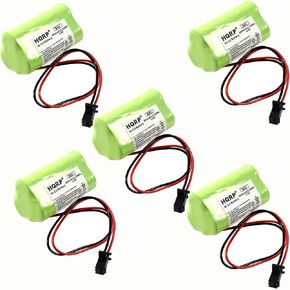 HQRP 5-Pack Emergency Exit Light Battery Compatible with Lithonia ELB-B001 EU2 LED Interstate ANIC1566 Unitech 0253799 Lowes 253799, Unitech 6200RP, LEDR-1, OSA230 Replacement