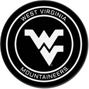 FANMATS 33227 West Virginia Hockey Puck Rug - 27in. Diameter