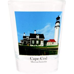 Cape Cod Massachusetts Lighthouse Collectible Photo Shot Glass