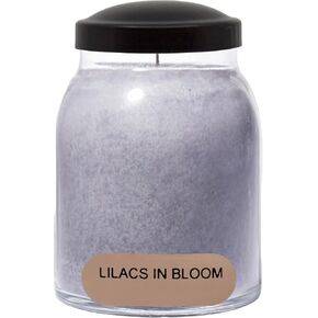 A Cheerful Giver - Lilacs In Bloom Baby Scented Glass Jar Candle (6oz) with Lid & True to Life Fragrance Made in USA