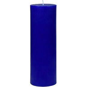 3 x 9 Inch Blue Pillar Candle, 3" D x 9" H, Blue
