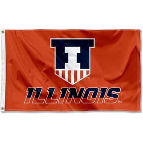 Illinois Fighting Illini Large Victory Badge 3x5 College Flag