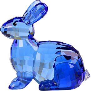 Crystal Bunny Rabbit Animal Collectible Cute Figurine Birthday Gifts Home Decor (White)
