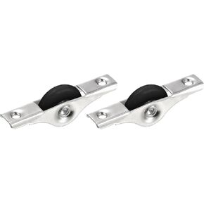 uxcell 30mm Sliding Door Nylon Pulley Window Wheels for Furniture Screen Door Wardrobe Cupboard Closet with Screws, 4Pcs, Black Silver Tone