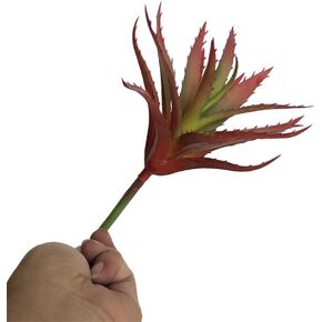 Red Artificial Succulents Aloe, Fake Aloe Realistic DIY Home Decor Faux Fake Succulents Floral Arrangement Artificial Plants and Greenery Outdoor and Indoor Decor