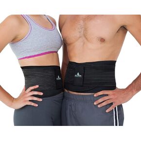 AllyFlex Sports® Back Brace Lower Back Pain Relief - Back Brace for Women and Men Under Clothes Lower Lumbar Support to Improve Posture - M