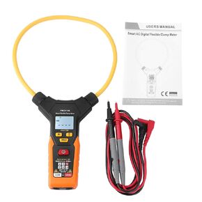 AC Flexible Clamp Multimeter,Jadpes High Digital Multimeter Handheld Flexible AC 3000A Clamp Meter Resistance Frequency Tester Current Multimeter with LCD Display(PM2019S)