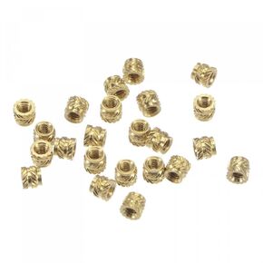 uxcell Knurled Insert Nuts, M2 x 3mm(L) x 3.5mm(OD) Female Thread Brass Assortment Kit, 60 Pcs