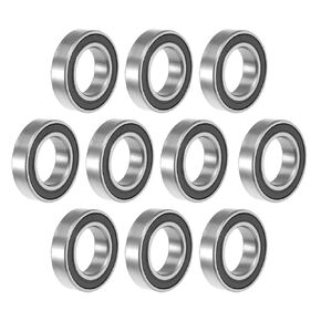 uxcell 6801-2RS Deep Groove Ball Bearing 12x21x5mm Double Sealed ABEC-1 Bearings 10-Pack