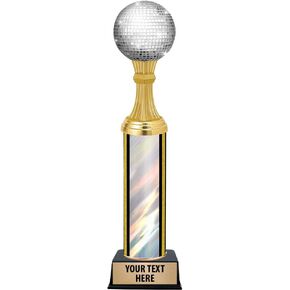 Crown Awards 11" Customized Dance Disco Ball Trophies - Modern Dance Disco Ball Silver Trophy Prime