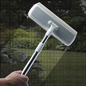 Screen-Be-Clean All Purpose Screen Cleaner Brush, Duster, Window Squeegee Tool Kit for Wet and Dry Use on Glass Windows, Mesh Screens, and Pet Hair Remover. Plus Bonus Screen Repair Kit