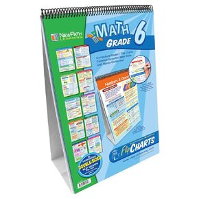 NewPath Learning Math Curriculum Mastery Flip Chart Set, Grade 6
