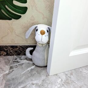 Animal Interior Door Stopper Doorstops Book Stopper Wall Protectors Anti Collision Decorative Dog (Grey Merbau)