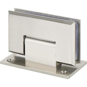 Alise Glass Shower Door Hinge,Hinges for Glass Doors,Heavy Duty Solid SUS304 Stainless Steel 90° Cabinet Hinges Wall to Glass,Frameless Shower Doors Hardware Replacement Part,Brushed Nickel BL9900-LS