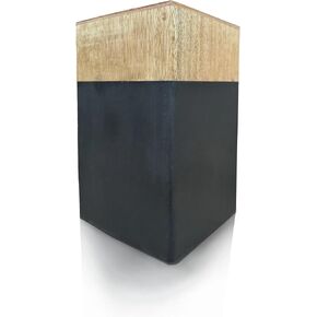 Cremation Urn for Adult Ashes - Beautiful Handcrafted Wooden Urn for Human Ashes - Eternal Contrast Black and Brown Wooden Urn Container for Men & Women - Decorative Cremation Funeral & Burial Urn
