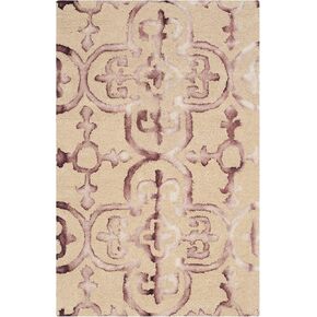 SAFAVIEH Dip Dye Collection 2' x 3' Beige / Maroon DDY711G Handmade Moroccan Watercolor Premium Wool Accent Rug