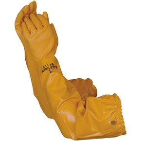 Atlas 772 26-inch Nitrile X-Large Elbow Length Chemical Resistant Yellow Gloves