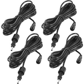 Waterproof Solar Extension Cable, 10 ft + 10 ft +10 ft +10 ft, 22AWG, Extender Wires Cords for Solar Water Fountain Pump, Solar Air Pump, Solar Aerator Oxygenator, Solar Spotlights (4 Pack)