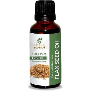 Flax Seed Oil -(Linum Usitatissimum)- Carrier Oil 100% Pure Natural Undiluted Uncut Therapeutic Grade Oil 0.51 Fl.OZ