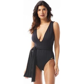 Vince Camuto Women's Standard Plunge V-Neck One Piece