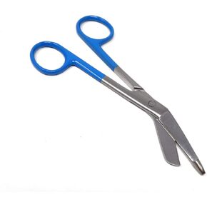 Nurse Doctor Medical Lister Bandage Scissors, Stainless Steel PREMIUM QUALITY (BLUE HANDLE 5.5")