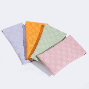 Mini Tampon Bag, Sanitary Tampon Storage Bag 4 Count,Self-Closing Shrapnel, One-Handed Opening, Waterproof Leather PVC Keeps It Safe and Tidy, Hides Tampons and Small Objects，Long Rectangle Shape