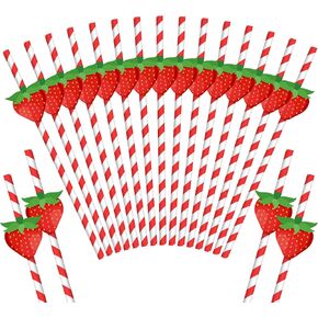 100 Pcs Paper Straws Baby Shower Straws Disposable Drinking Paper Straws for Baby Shower Decorations Birthday Party Supplies, 0.24 x 7.76 Inches (Orange)