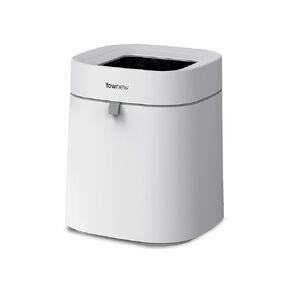 townew T Air Lite (T02B White) Auto Sealing & Self-Changing 4.4-Gallon Smart Trash Can with Open Top Barrel, Small