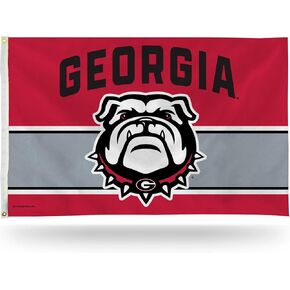 Rico Industries NCAA Georgia Bulldogs Flag 3' x 5' Banner Flag - Single Sided - Indoor or Outdoor - Home Décor Made