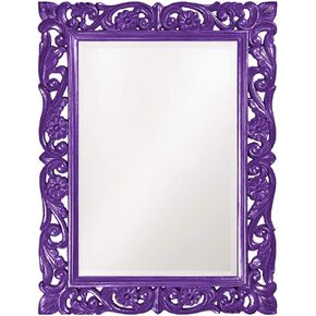 Howard Elliott Chateau Rectangular Hanging Wall Mirror, Scroll Work Frame, Home Decoration Framed Mirrors for Bedroom, Bathroom, Entryway, or Any Room, French Pewter, 31.5 x 42 Inch