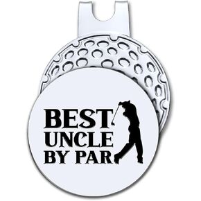 Best Uncle by Par Golf Ball Marker with Magnetic Hat Clip, Funny Golf Accessories and Golf Gifts for Men Uncle, Birthday for Golf Fan Golfer Golf Lovers