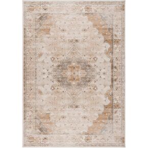 سجادة عداء من مجموعة Safavieh Atlas - 2'2" x 8'، عاجي وبيج، تصميم فيسكوز شرقي عتيق، مثالية للمناطق ذات حركة المرور العالية في غرفة المعيشة وغرفة النوم (ATL986A)