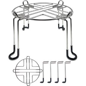 Stainless Steel Countertop Stand with Rubberized Non-Slip Feet, 9" Diameter by 6" Tall, Compatible with Berkey Big, Travel, Royal Gravity-fed Water Filter System and other Gravity Tanks