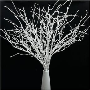5Pcs 40in Large Lifelike White Foam Coral Branches, Dry Willow Branches Artificial Twigs Fake Plants Bendable Curly Sticks Stems for Vases Home Wedding Garden Hotel Office Decor