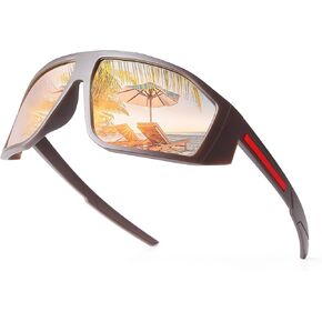 Polarized Baseball Sport Sunglasses for Men Women, Fashion Uv400 Protection Wrap Around Unbreakable Shades