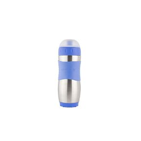 Kid Basix Safe Sporter, Lunch & Sport Stainless Steel Water Bottle, Easy Pull Spout, Mud Cap, Dishwasher Safe, Holds 16oz, Blue