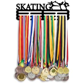 PH PandaHall Medal Hanger Display Rack Hanger Awards Ribbon Holder Medal Hook Race Medal Display Wall Mount Medals Frame for Wall Over 50 Medals Easy to Install
