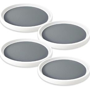 Lazy Susan Organizers, 10'' Set of 4, Non-Skid Lazy Susan Turntable for Cabinet, Pantry Storage, Kitchen, Refrigerator Organizing, Rotating Spice Rack