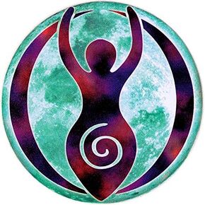 Moon Goddess - Bumper Sticker/Decal (4.5" Circular)