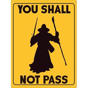 Metal Vintage Signs You Shall Not Pass Tin Sign, Tin Sign Ranch Man Cave Farm 8"x12" Wall Unique Decor